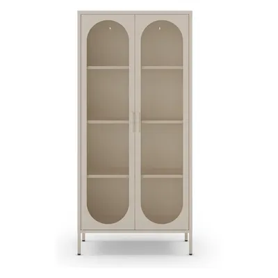 Dulap crem din metal 80x170x40 cm Diora – Marckeric