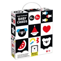 Carduri cu contrast ridicat pentru bebelusi, Banana Panda, 12 piese