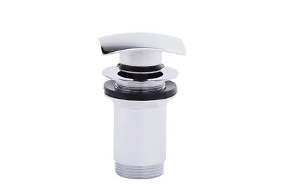 Ventil lavoar click-clack cu dop patrat, cu preaplin G1 1 4 alama, crom
