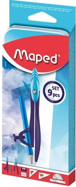 Set de instrumente de desen Maped Arctic Vibes - 9 piese
