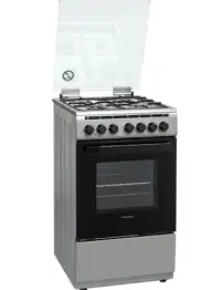Aragaz mixt Heinner HFSC-V60LITGC-SS, Cuptor electric, 4 Arzatoare gaz, 50 cm (Inox)