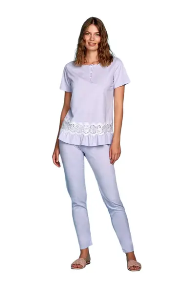 Pijamale dama maneci scurte 8728 - Violet
