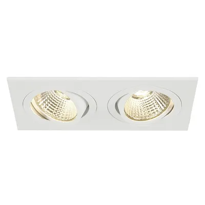 Spot incastrat, NEW TRIA 155 Ceiling lights, white double-headed LED, 2700K, rectangular, white, 38°, 14.7W, incl. driver, clip springs