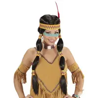 Peruca indian cu bentita