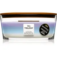Woodwick Trilogy Calming Retreat lumânare parfumată cu fitil din lemn (hearthwick)
