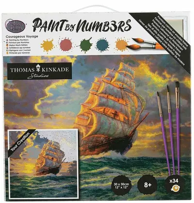 Set pictură pe numere Craft Buddy - Călătorie curajoasă