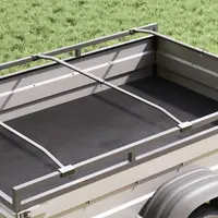 vidaXL Brățară de prelată pentru remorci Argintiu 102-155 cm Aluminiu