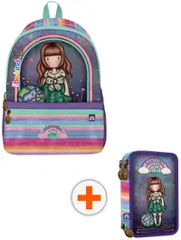 Set școlar Santoro Gorjuss Be Kind To Our Planet ghiozdan și penar cu accesorii