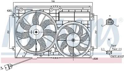 Ventilator Radiator (cu Carcasa) Potrivit Audi A1, A3, Tt; Seat Altea, Altea Xl, Ibiza Iv Sc, Leon, Toledo Iii; Skoda Octavia Ii, Superb Ii, Yeti; Vw Beetle, Caddy Alltrack 1.0-3.6 02.03