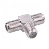 Adaptor mufa F antena/coaxial (TV) la 2 x mufa F M-M, ZLA0458