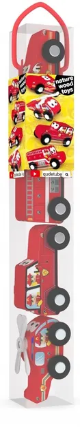 Set din lemn pentru copii Jadore - Mașină de Pompieri, 4 buc