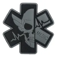 Patch Velcro 3D Medic Skull Tactical – PVC - Default Title