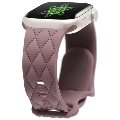 Curea Romburi, Catarama fluture, Compatibila cu Apple Watch, Ajustabila, Silicon, Maro - 44/45/46/49 mm Engros