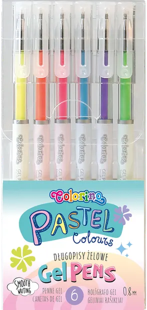 Pixuri cu gel colorate Colorino Pastel - 6 culori