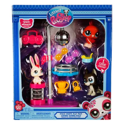 Set 3 figurine, Littlest Pet Shop, Disco Nights