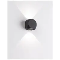 Aplica ZARI Nisipiu Negru Aluminiu & Sticla, Deschis in 2 directions Cree LED 2x2 Wat 285Lm 3000K, 100-240 Volt 50Hz Beam 2x38 degrees -IP54-