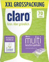 Tablete pentru mașina de spălat vase Claro - Multi All in One, 70 bucăți
