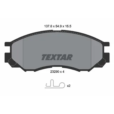 Set placute frana, frana disc TEXTAR 2329002