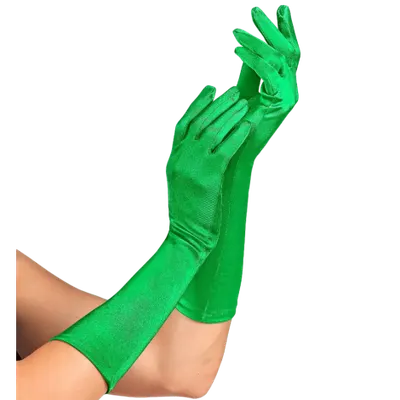 Manusi lycra satin verzi