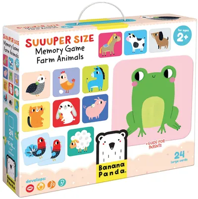 Joc de memorie pentru copii Banana Panda Suuuper Size - Animale domestice