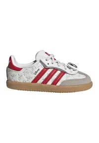 Pantofi sport din piele cu logo Samba - Rosu/Alb