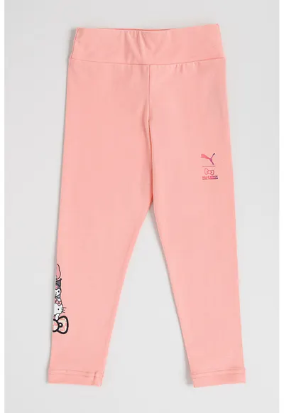 Colanti cu talie inalta Hello Kitty - Roz somon