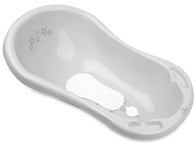 Cădiță pentru bebeluși cu scurgere Lorelli - Little stars, 84 cm, gri