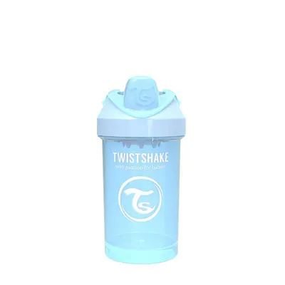 Cana cu tetina de tranzitie Twistshake Crawler Cup - Albastra, 300 ml