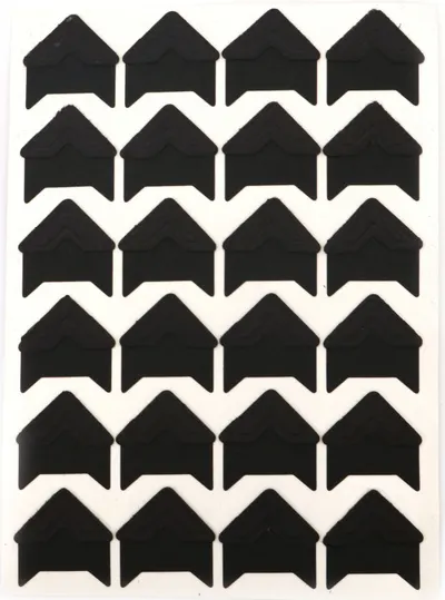 Colțuri foto autoadezive Em Art - Triunghi 2.1 x 2.1 cm, negru(24 buc.)