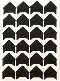 Colțuri foto autoadezive Em Art - Triunghi 2.1 x 2.1 cm, negru(24 buc.)