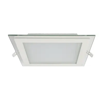 Led Panel de Sticla Patrat 18w 2700k-3000k Alb 200mm/200mm +kit Emergenta