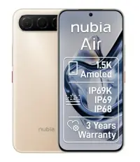 Telefon Mobil ZTE nubia Air, Procesor Unisoc T8300 Octa-Core, Ecran AMOLED 6.78inch, 8GB RAM, 256GB Flash, Camera Duala 50+2MP, Wi-Fi, 5G, Dual Sim, Android (Auriu)