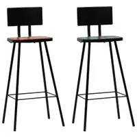 vidaXL Scaune de bar, 2 buc., lemn masiv reciclat