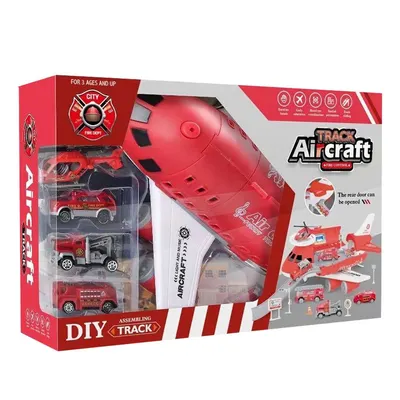 Avion pompieri transformabil in parcare cu 4 vehicule Fire Control
