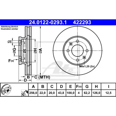 Disc frana ATE 24.0122-0293.1