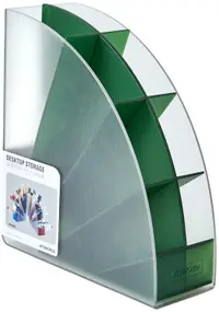 Suport pentru pixuri Sworld - Cu 4 compartimente, verde