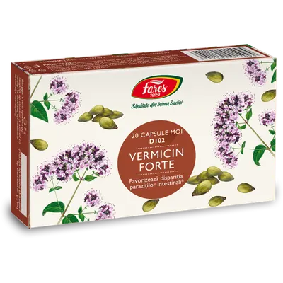 Vermicin Forte, 20 capsule moi, Fares