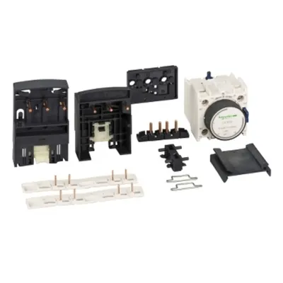 Kit pentru asamblarea demaroarelor stea-triunghi, pentru 3 contactoare LC1D09-D18 cu ntrerupator automat GV2, montare compacta