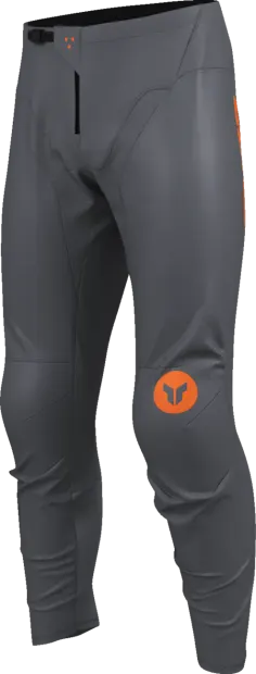 Pantaloni atv cross Thor Ridemode Menace, culoare gri portocaliu, marime 36