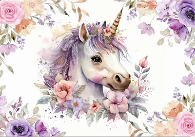 Bloc de desenat №4 Rainbow - Unicorn, 190 g, 10 coli