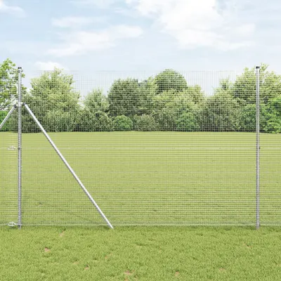 Gossi set posturi de imprejmuire set de 2 otel galvanizat 10 x 1.5 m