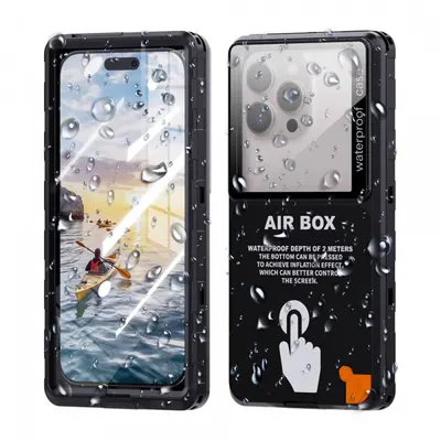 Husa Universala Waterproof pentru Telefon max. 6.9inch, ShellBox, AirBox, Neagra