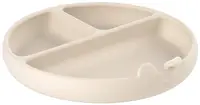 Farfurie din silicon cu ventuză Jane - Sand