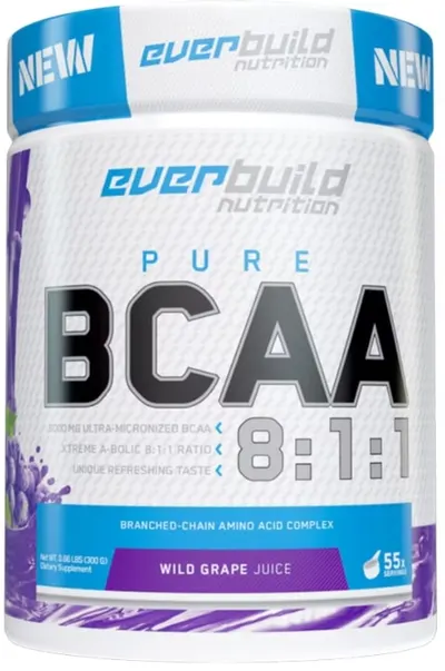 Pure BCAA 8:1:1, struguri sălbatici, 300 g, Everbuild