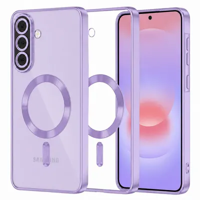Husa MagSafe pentru Samsung Galaxy A37 5G, Techsuit, Luxury Crystal, Mov Deschis