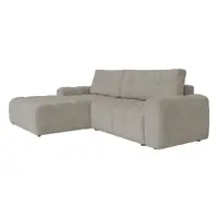 Colțar modular maro deschis extensibil/cu spațiu de depozitare (cu colț pe partea stângă) Lulu – Miuform