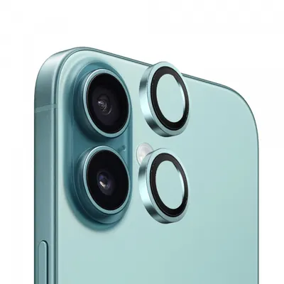 Folie de protectie Camera Spate Blueo Metal Frame pentru Apple iPhone 16 Plus / 16, Sticla Securizata, Verde
