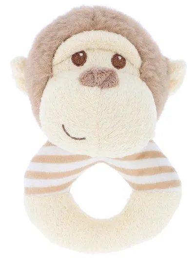 Zrănitoare Keel Toys Keeleco - Maimuță, inel, 14 cm