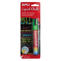 Marker cretă lichida APLI - Varf rotund, 8 gr., Verde