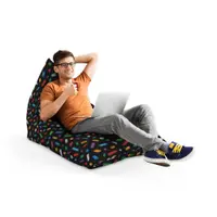 Fotoliu Puf Bean Bag tip Lounge Lego fundal negru
